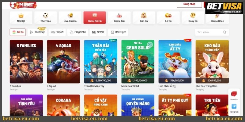 Game Mibet - Sân chơi cá cược hiện đại và tân tiến hàng đầu 2 Review kho game Mibet có đa dạng thể loại